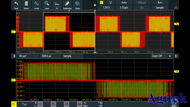 在分析脈沖寬度調制信號時,羅德和施瓦茨示波器的應用(圖1) 在分析脈沖寬度調制信號時,羅德和施瓦茨示波器的應用(圖1)