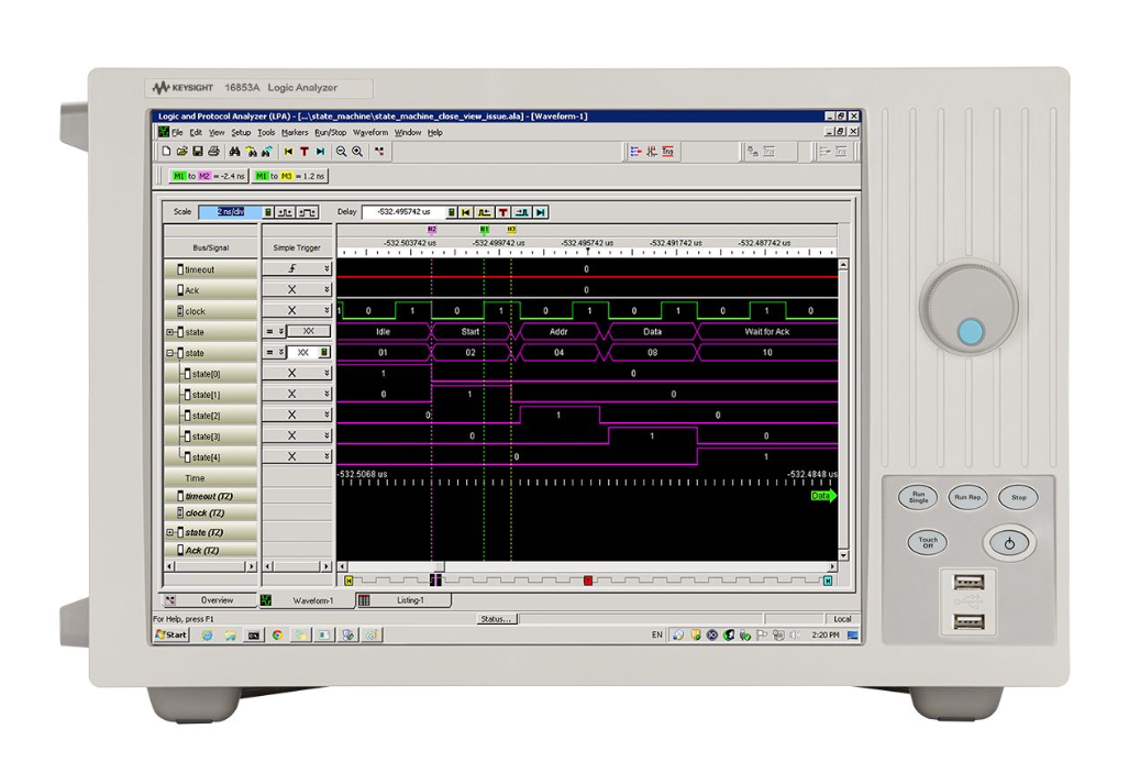 16853A通道便攜式邏輯分析儀(圖1) 16853A通道便攜式邏輯分析儀(圖1)