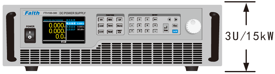 3U/15kW高功率密度 FTH系列大功率可編程直流電源(圖1)