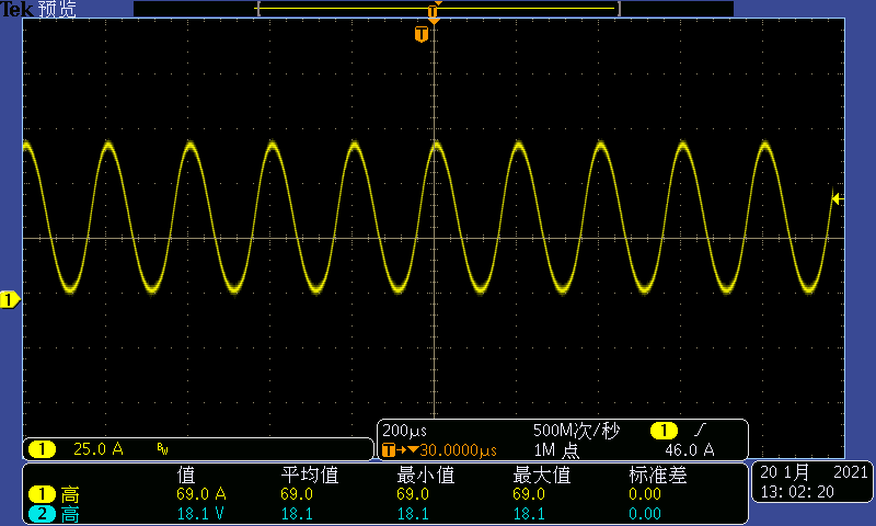 外部模擬編程5kHz正弦波.png FT68200A/E系列超大功率電子負載(圖13)