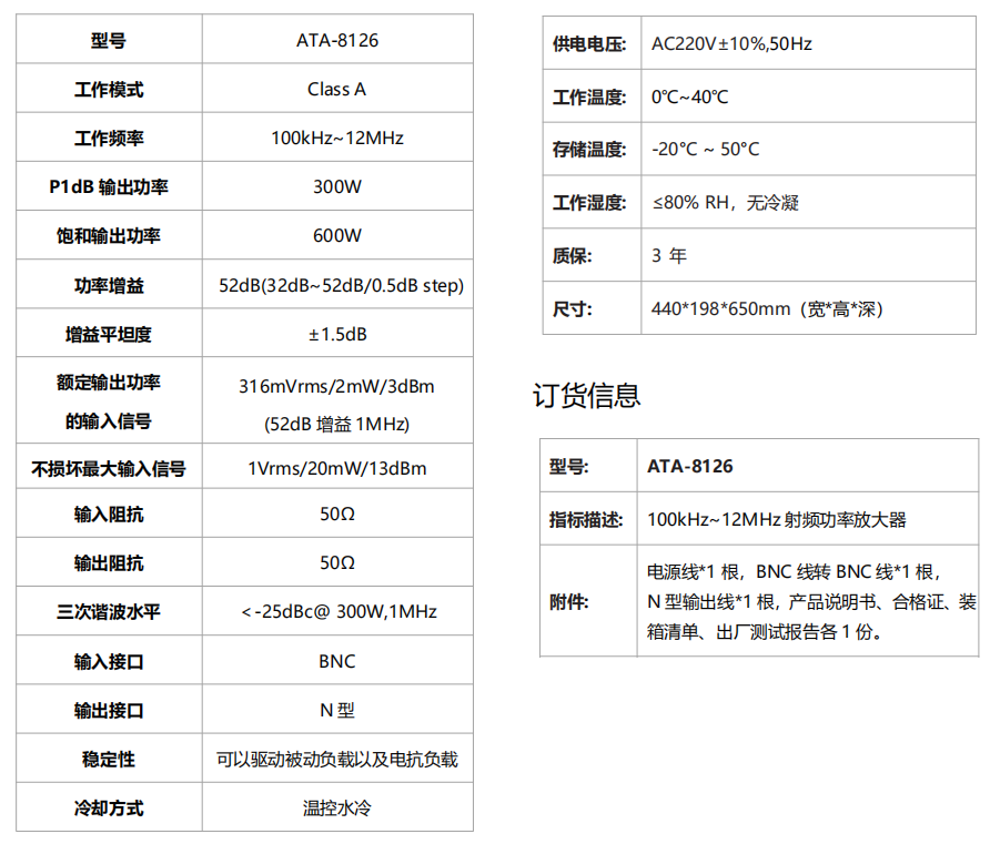 ATA-8126射頻功率放大器(圖1) ATA-8126射頻功率放大器(圖1)