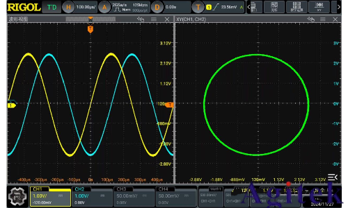 普源示波器測量相位差的方法(圖5) 普源示波器測量相位差的方法(圖5)