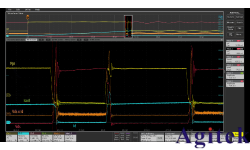 使用泰克5/6系列MSO內置任意波形發生器進行功率半導體器件的雙脈沖測試(圖8) 使用泰克5/6系列MSO內置任意波形發生器進行功率半導體器件的雙脈沖測試(圖8)