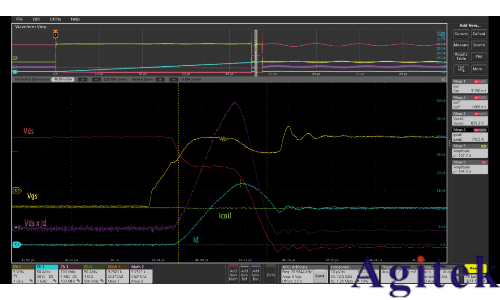使用泰克5/6系列MSO內置任意波形發生器進行功率半導體器件的雙脈沖測試(圖10) 使用泰克5/6系列MSO內置任意波形發生器進行功率半導體器件的雙脈沖測試(圖10)