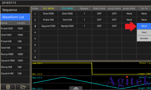 泰克AFG31000 系列任意函數發生器如何使用高級模式(圖6) 泰克AFG31000 系列任意函數發生器如何使用高級模式(圖6)