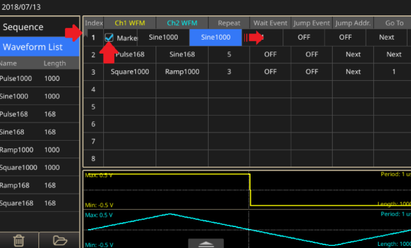 泰克AFG31000 系列任意函數發生器如何使用高級模式(圖7) 泰克AFG31000 系列任意函數發生器如何使用高級模式(圖7)