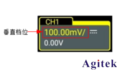 普源示波器DHO1000調(diào)整垂直檔位(圖1) 普源示波器DHO1000調(diào)整垂直檔位(圖1)