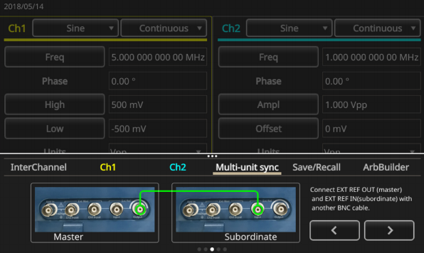 泰克AFG31000系列信號發生器如何同步多臺儀器(圖3) 泰克AFG31000系列信號發生器如何同步多臺儀器(圖3)