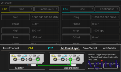 泰克AFG31000系列信號發生器如何同步多臺儀器(圖2) 泰克AFG31000系列信號發生器如何同步多臺儀器(圖2)