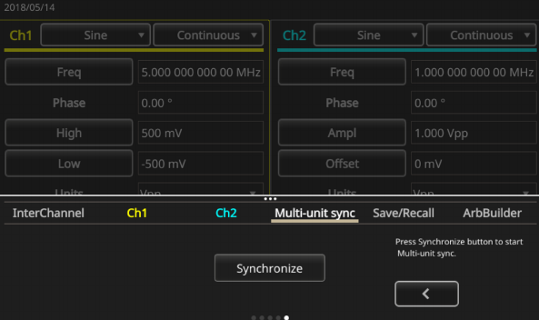 泰克AFG31000系列信號發生器如何同步多臺儀器(圖5) 泰克AFG31000系列信號發生器如何同步多臺儀器(圖5)