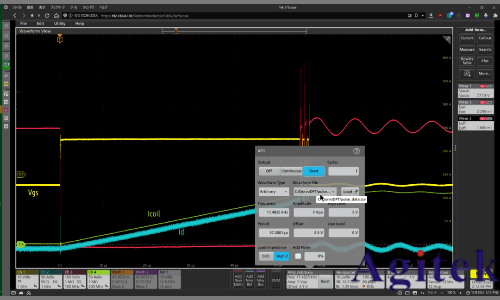 使用泰克示波器5/6系列MSO進行功率半導體器件的雙脈沖測試(圖7) 使用泰克示波器5/6系列MSO進行功率半導體器件的雙脈沖測試(圖7)