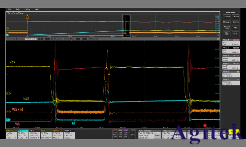 使用泰克示波器5/6系列MSO進行功率半導體器件的雙脈沖測試(圖8) 使用泰克示波器5/6系列MSO進行功率半導體器件的雙脈沖測試(圖8)