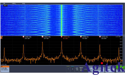 泰克3系列MDO頻譜分析儀與示波器FFT比較(圖5) 泰克3系列MDO頻譜分析儀與示波器FFT比較(圖5)