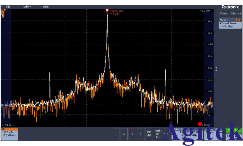 泰克3系列MDO頻譜分析儀與示波器FFT比較(圖6) 泰克3系列MDO頻譜分析儀與示波器FFT比較(圖6)