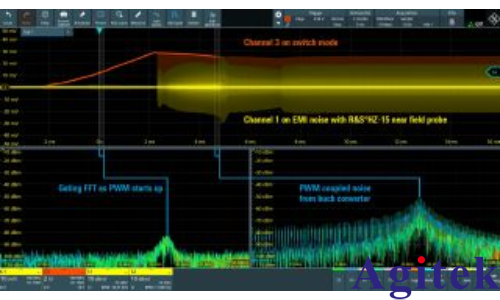 使用羅德與施瓦茨MXO示波器的快速 FFT 功能進行 EMI 調試(圖3)